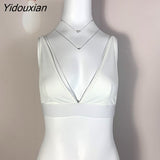 Yidouxian Tank Top Knitting Crop Tops Women Summer Camis Backless Camisole Fashion Casual Tube Top Female Sleeveless Cropped Vest