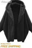 Yidouxian and Winter 2023 Women's Solid Color Long Sleeve Hooded Loose Plush Coat for Women