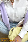 yidouxian Sleeve Oversized Women's Shirt White Cotton Elegant Blouses For Women Fashion Loose Basic Tops Green Blouse Blusas 23618