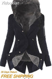 Yidouxian and Winter New Cotton Coat Hooded Slim Fit Warm Zipper Coat for Women