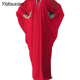 Yidouxian 2023 Spring Holiday Casual Vestido Lady Long Sleeve Round Neck Robe Solid Women Maxi Long Dress Loose Kaftan Maxi Sundress