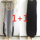 Yidouxian 2023 New Chiffon Sequins Beaded Fashion Casual Loose Dress 18 To 45 Spot Can Be Worn 1003