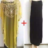 Yidouxian 2023 New Chiffon Sequins Beaded Fashion Casual Loose Dress 18 To 45 Spot Can Be Worn 1003