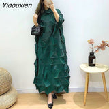 Yidouxian 2023 New Spring Age Reducing Slim Design Disorderly Pleats Dress Irregular Leisure Skirt Vestidos Fiesta Spot