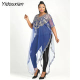 Yidouxian 2023 New Chiffon Sequins Beaded Fashion Casual Loose Dress 18 To 45 Spot Can Be Worn