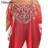 Yidouxian 2023 New Chiffon Sequins Beaded Fashion Casual Loose Dress 18 To 45 Spot Can Be Worn