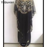 Yidouxian 2023 New Chiffon Sequins Beaded Fashion Casual Loose Dress 18 To 45 Spot Can Be Worn