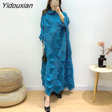 Yidouxian 2023 New Spring Age Reducing Slim Design Disorderly Pleats Dress Irregular Leisure Skirt Vestidos Fiesta Spot