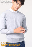 Yidouxian Men Cashmere Sweater 2023 Autumn Winter Casual Solid Color Long Sleeve Knitted Pullovers Top Male Soft Warm O-Neck Jersey Jumper