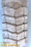 Yidouxian and Winter New Women's Wear Mid length Casual Fur Coat Fur Vest